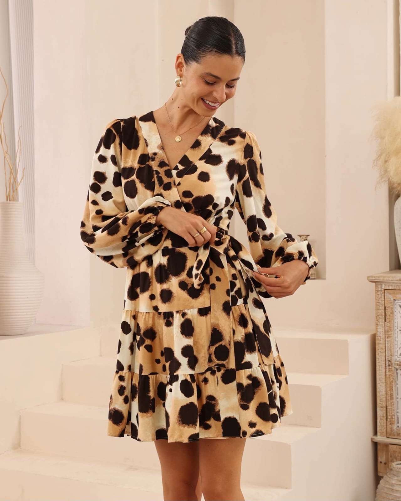 Wrap Leopard Dress