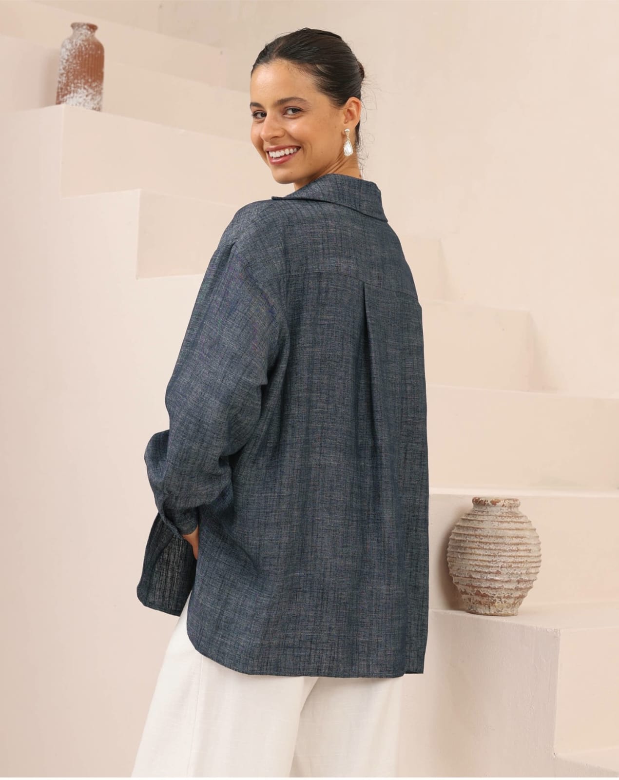 Oversized Indigo Shirt