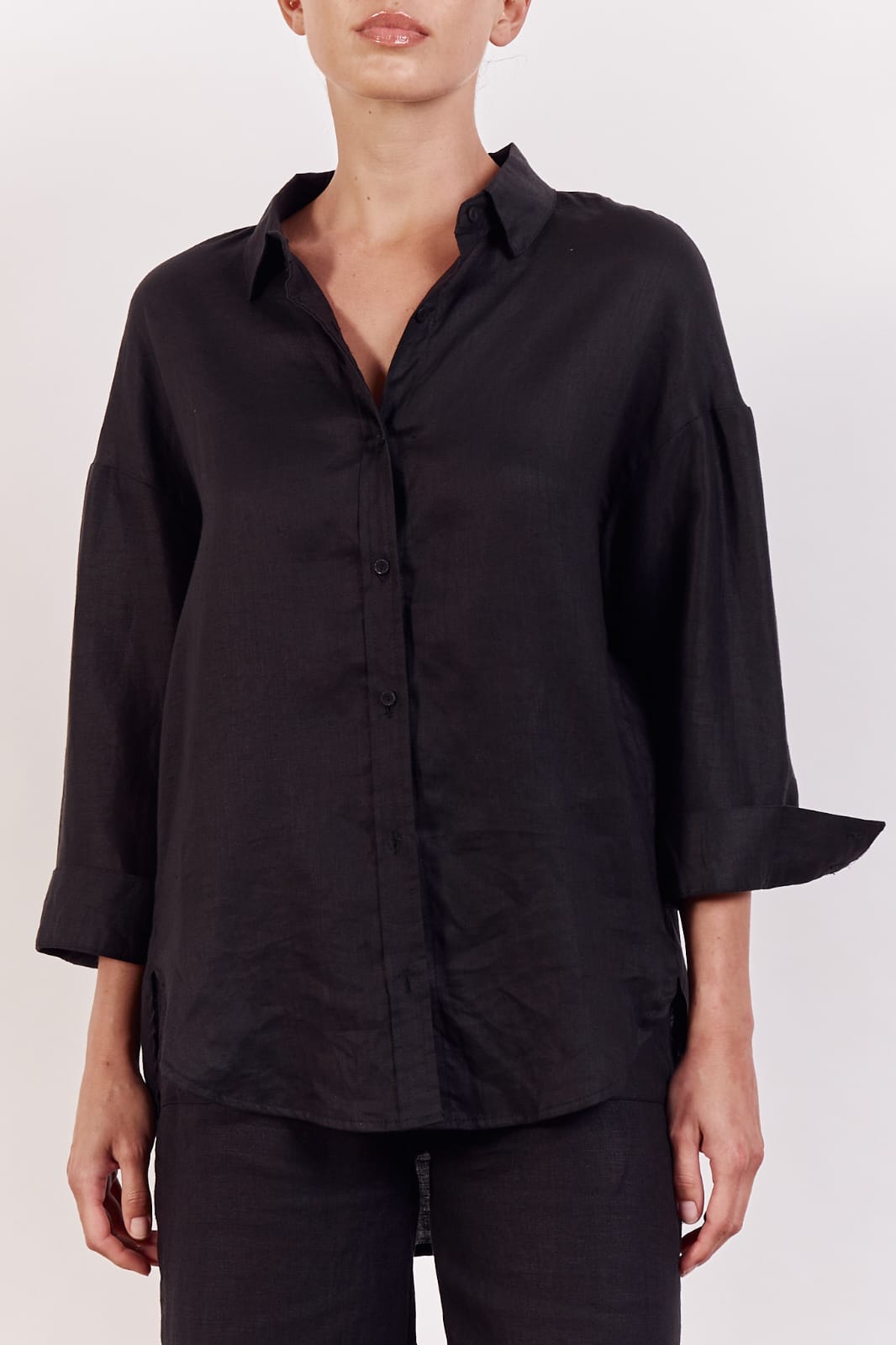 Linen Black Shirt