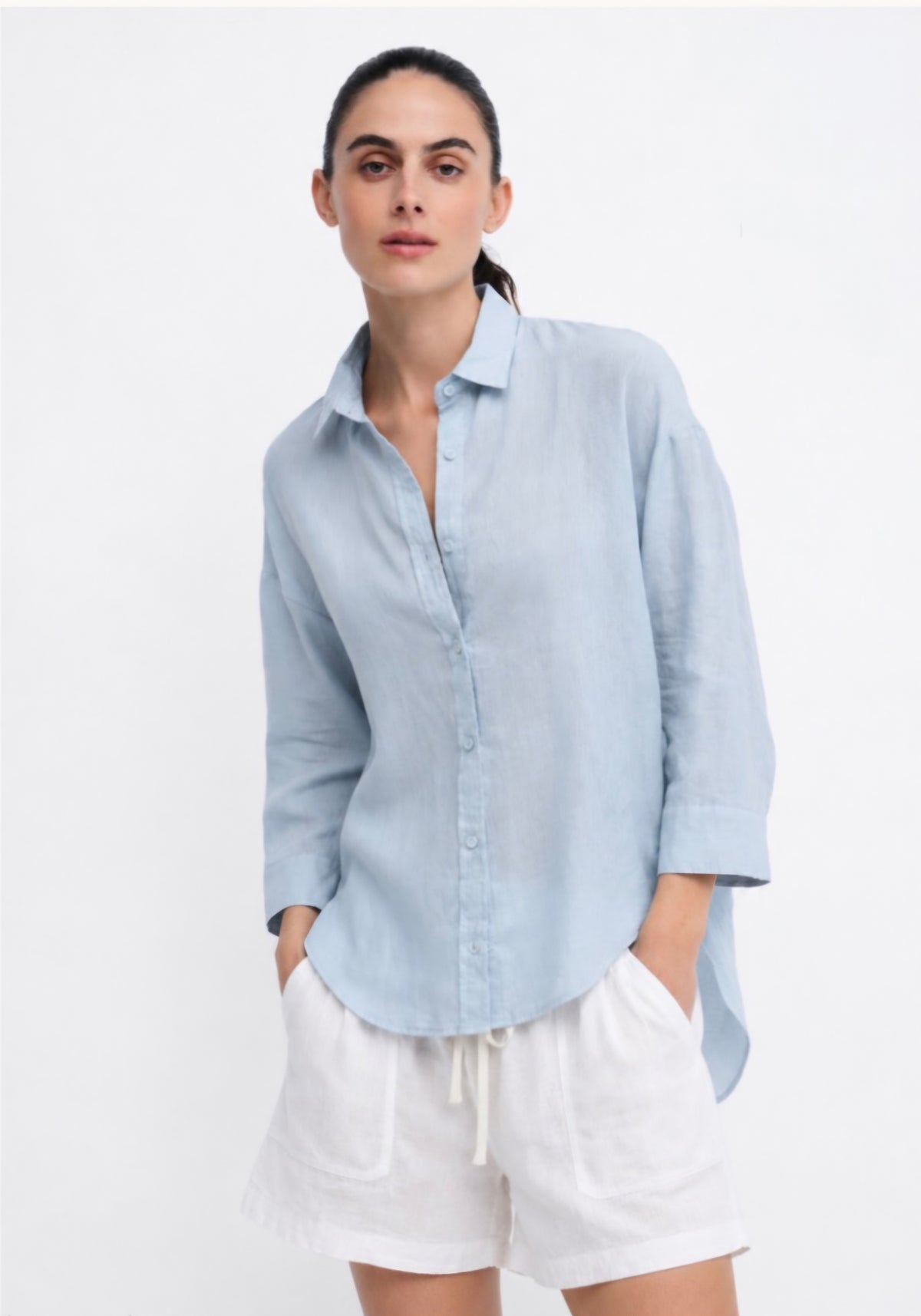 Oversized Boyfriend Chambray Shirt