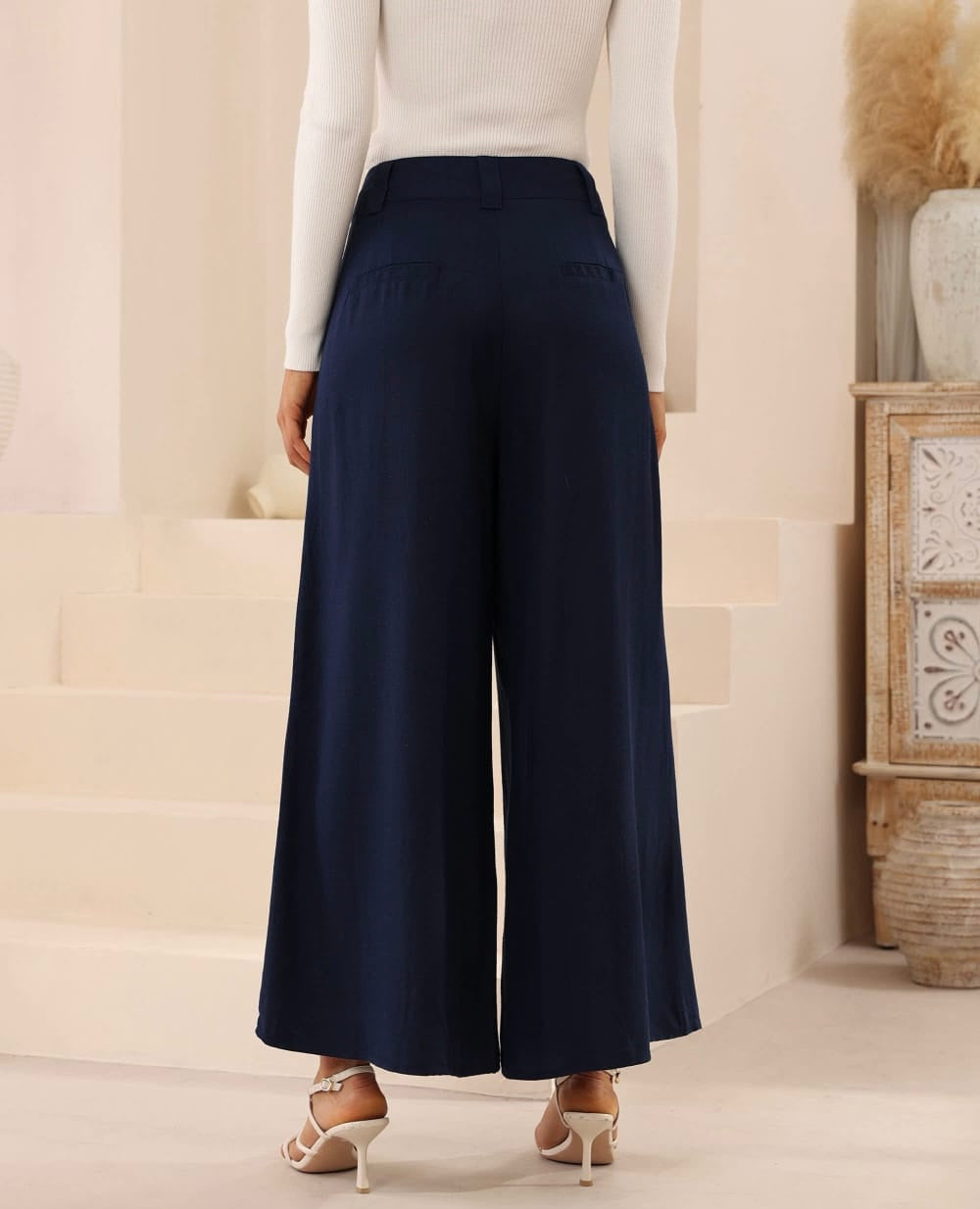 Navy Flowy Pant