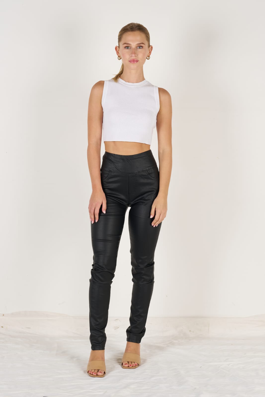 Black Vegan Leather Pants
