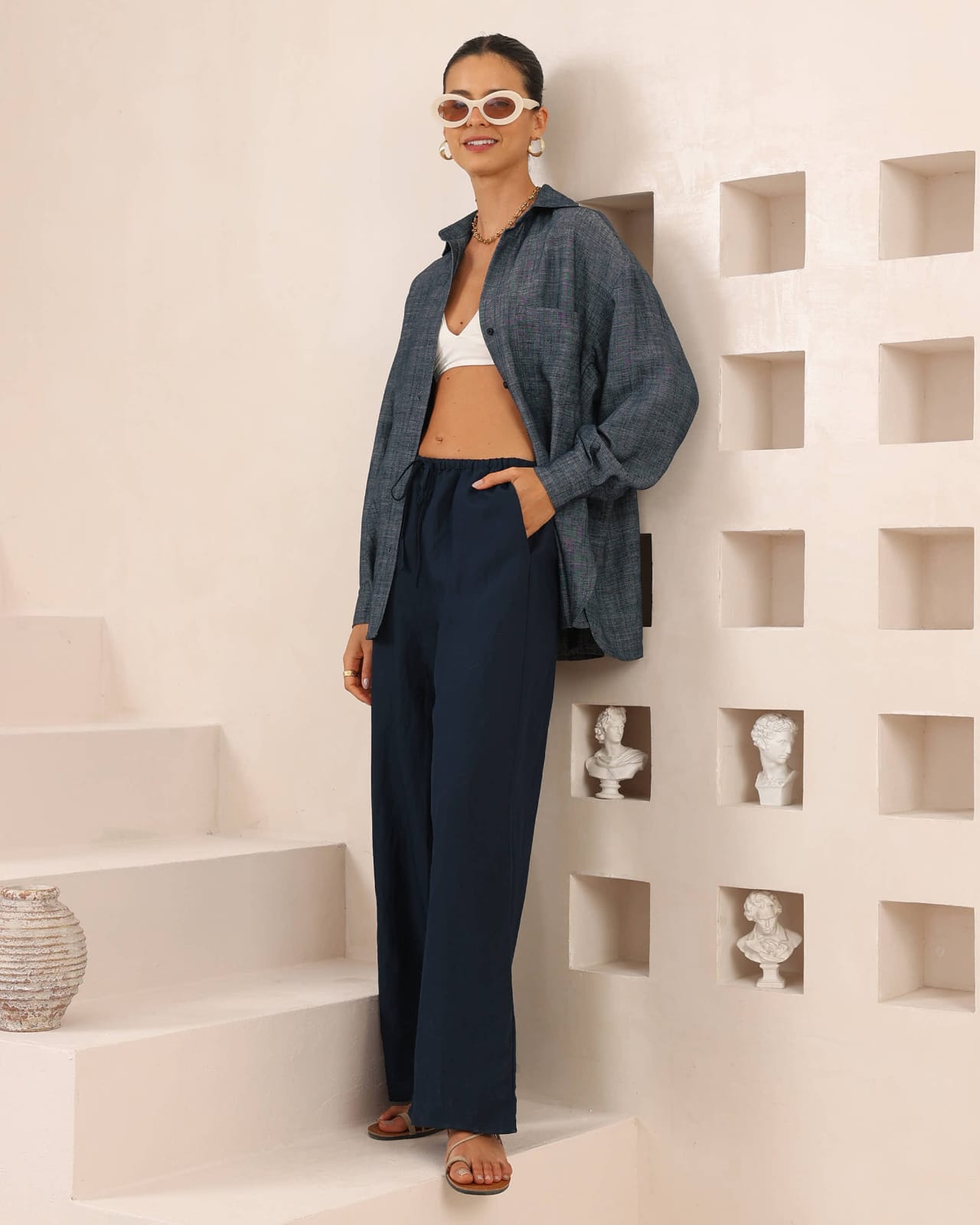Oversized Indigo Shirt