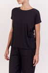 The Rolled Slv Tee - Black