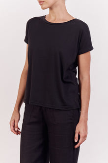  The Rolled Slv Tee - Black