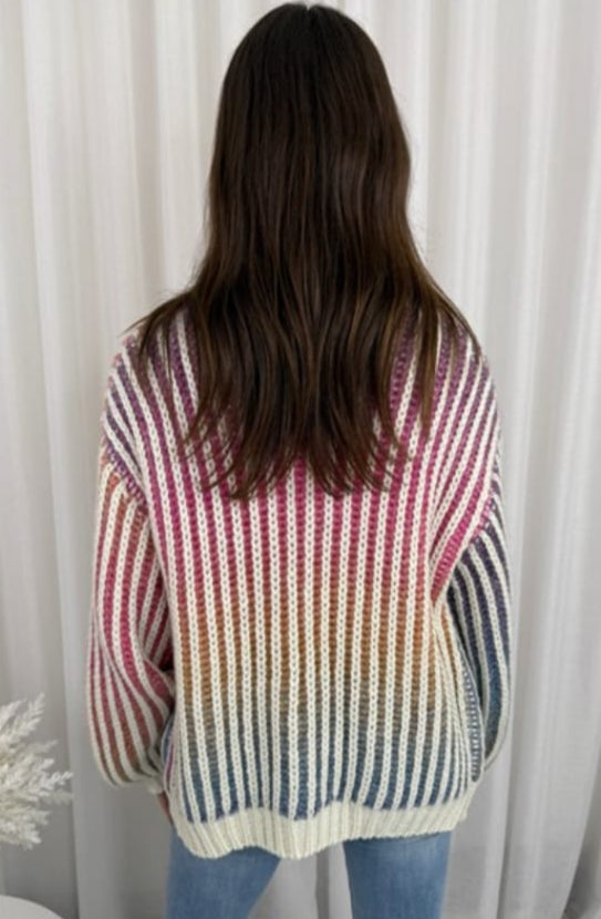 Multi-Coloured Knit Cardigan