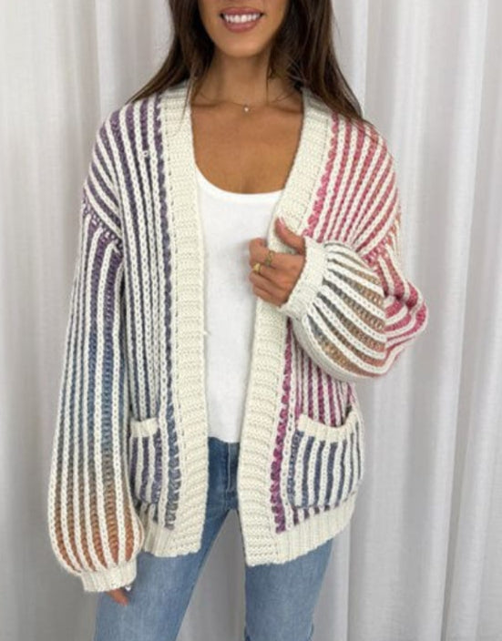 Multi-Coloured Knit Cardigan