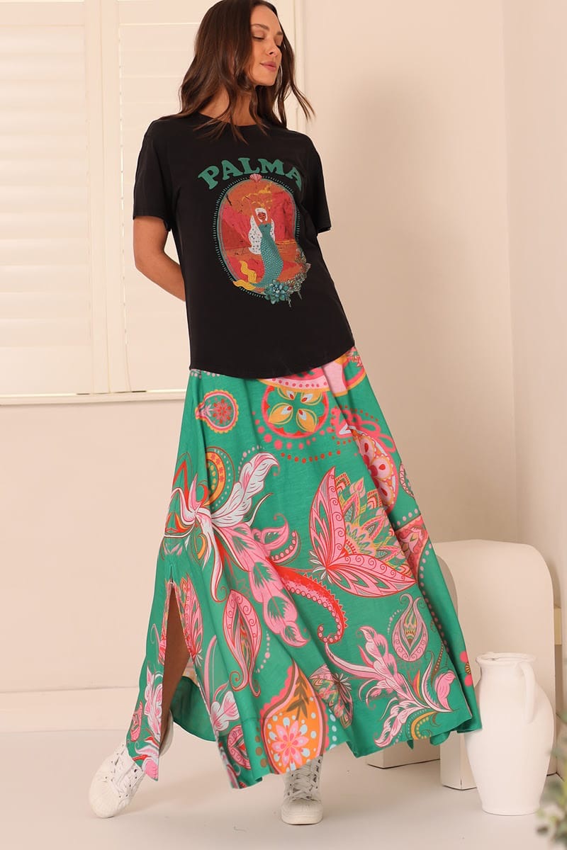 Emerald Maxi Skirt