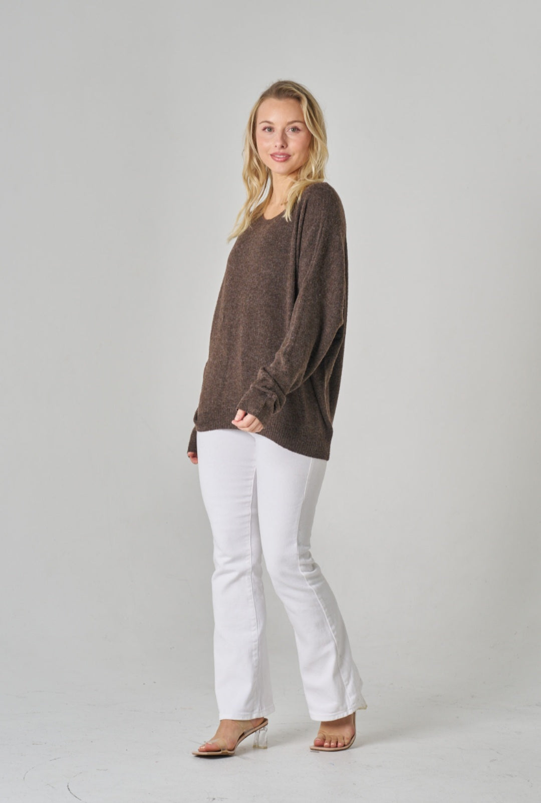 Soft Knit Relaxed Jumper – Chocolate